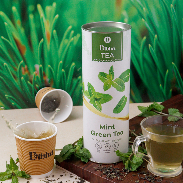 Mint Green Tea (Ready to Drink Instant Tea 7 Cups) - 21gm