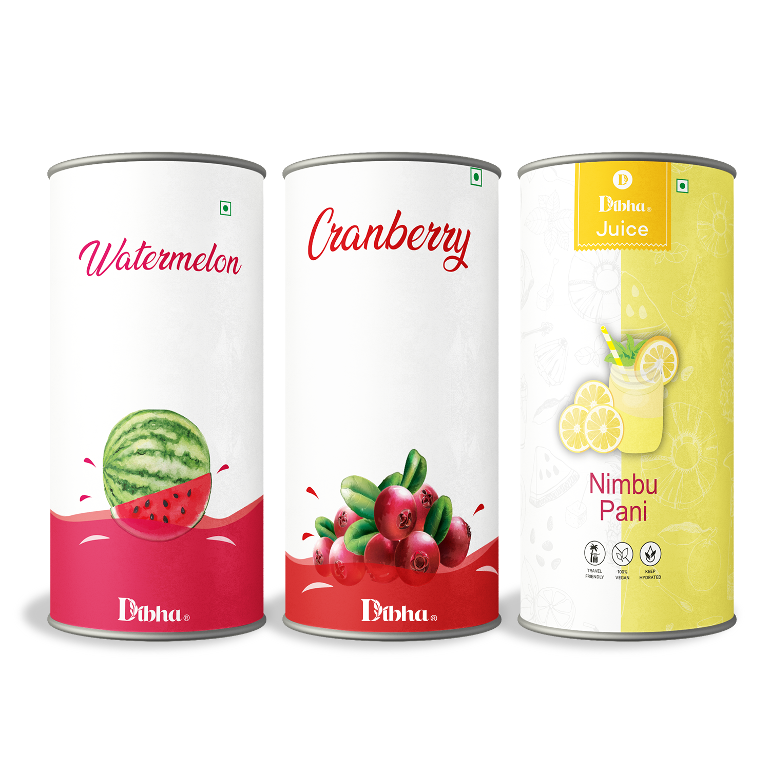 Instant Juices Pack Of 3 - Instant Cranberry, Watermelon and Nimbu Paani - Total 315g - Image 2