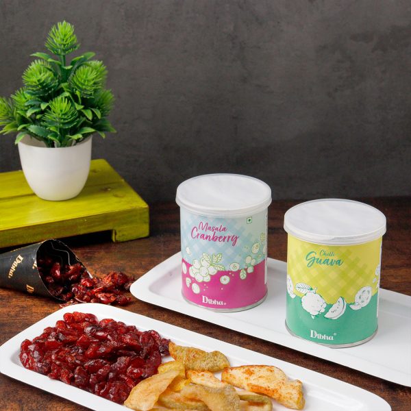 Dried Fruit Pack Of 2  - Masala Cranberry and Chilli Guava - Total 200g