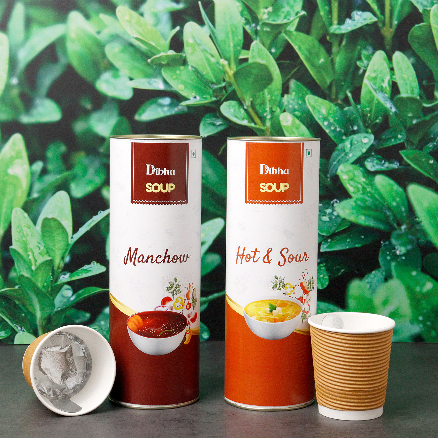 Instant Hot and Sour + Manchow Soup Cups - Total 140g