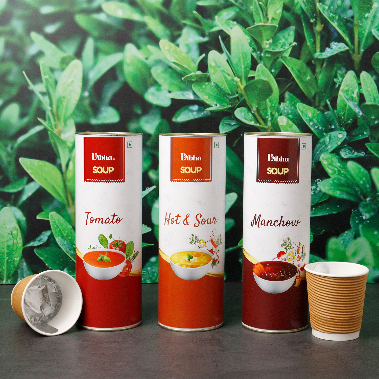 Instant Soup Cups - Hot and Sour Soup, Manchow Soup, Tomato Soup - Total 210g