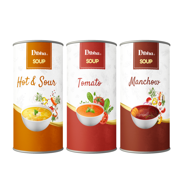 Instant Soup Cups - Hot and Sour Soup, Manchow Soup, Tomato Soup - Total 210g - Image 2